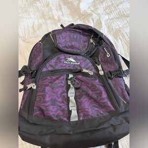 High Sierra Black and Purple Backpack
